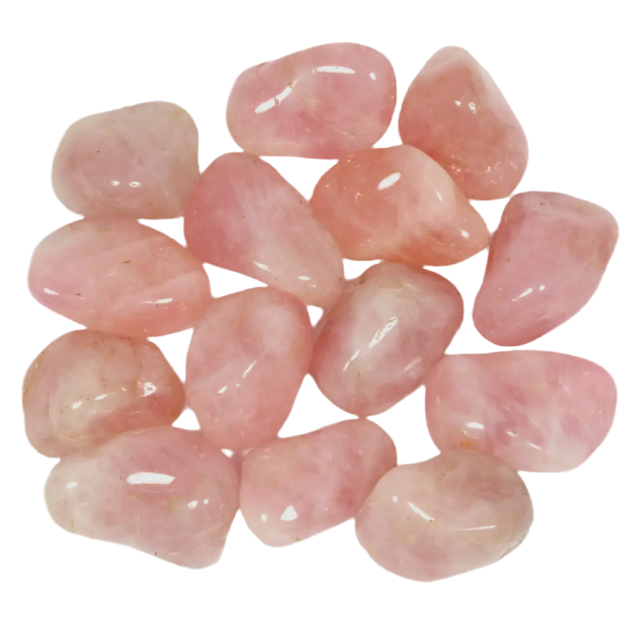 pink polished Rose Quartz tumblestone for love and compassion