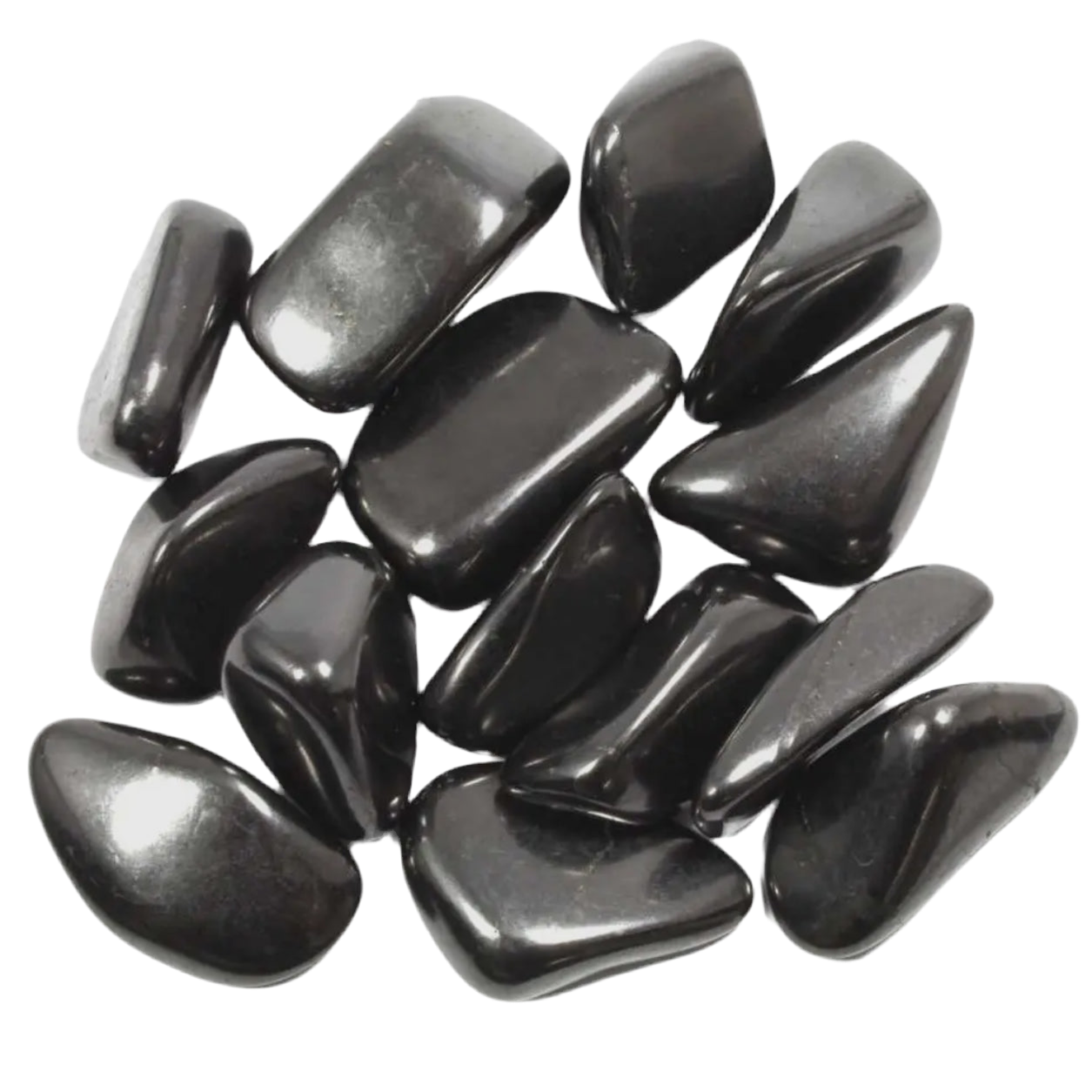 black Shungite tumblestone for purification and healing