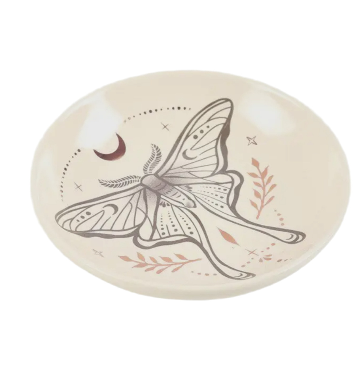 Luna Moth Incense Stick Holder with ceramic design