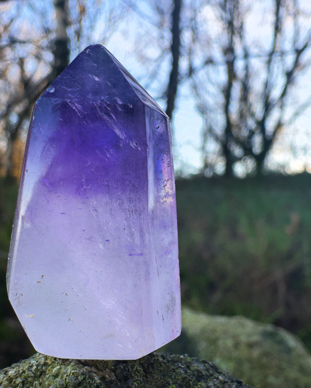 Small Amethyst Quartz Crystal Prisms