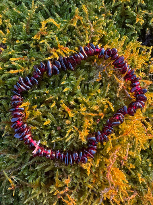 Garnet Stone Chip Bracelet