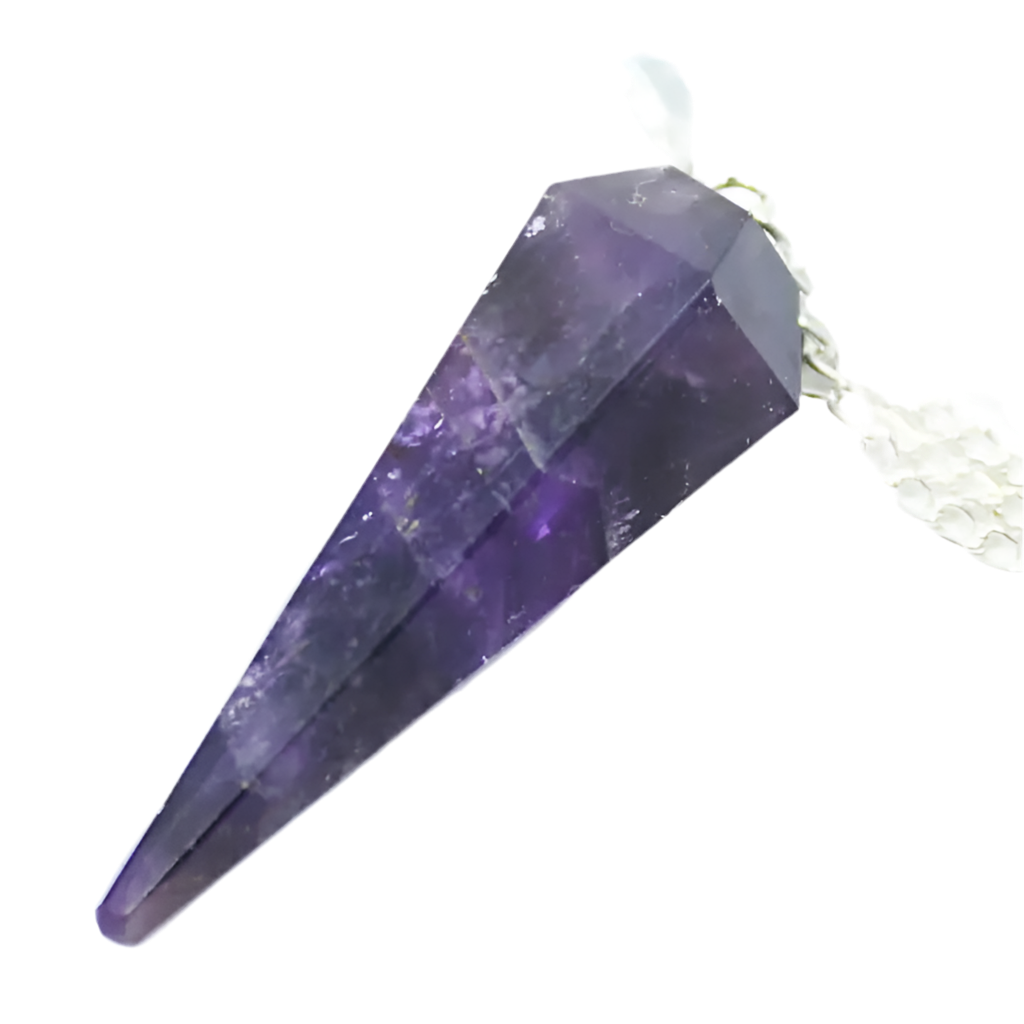 Amethyst pendulum in vibrant purple