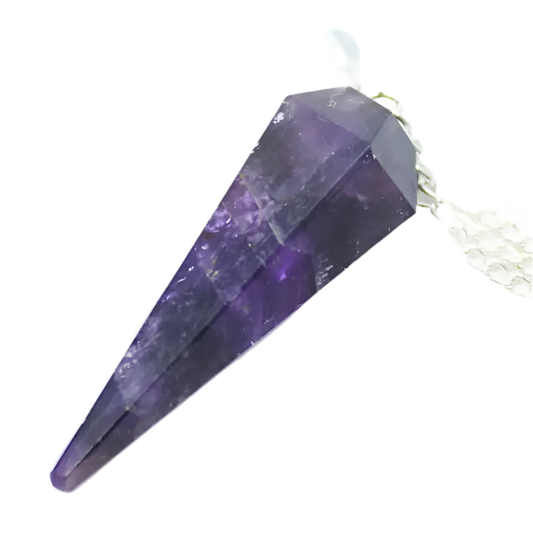 Amethyst pendulum in vibrant purple