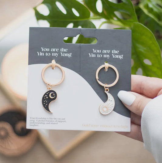 Matching Yin Yang keyrings for best friends