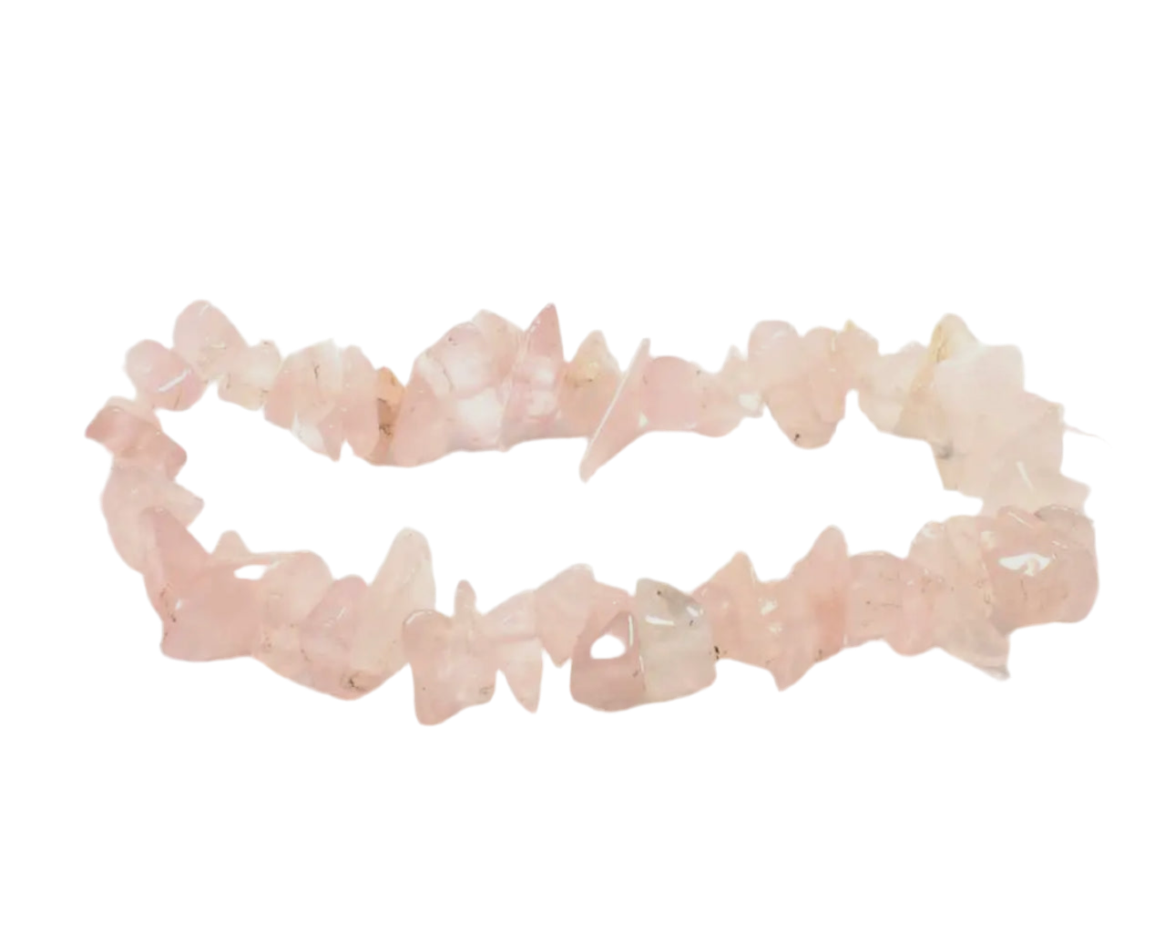 Natural Rose Quartz elasticated stonechip bracelet for self-love