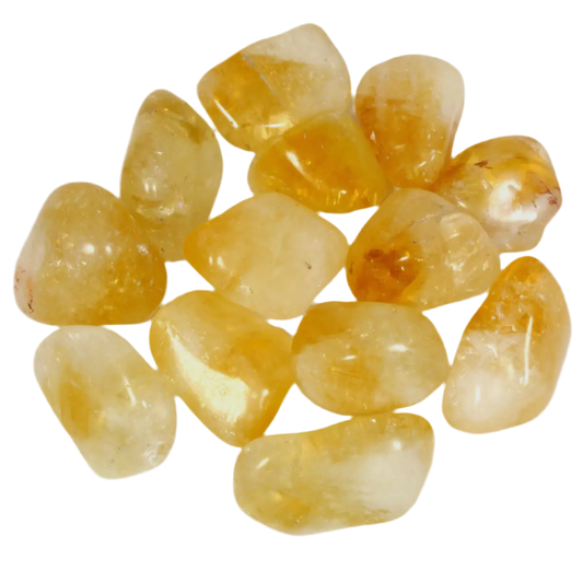 Polished Citrine tumblestone with warm golden hues