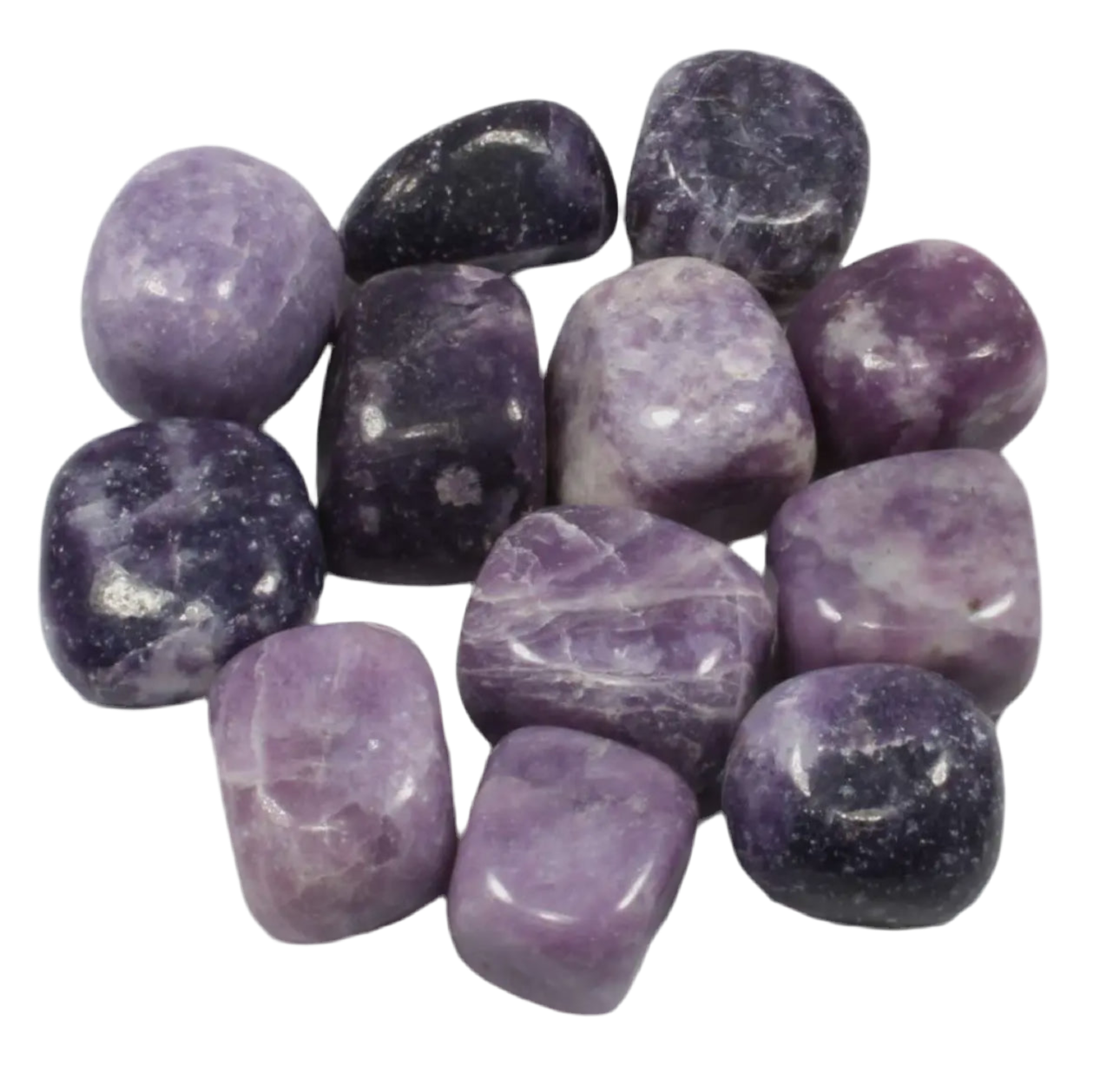 Polished Lepidolite stone with soothing lilac hues