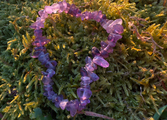 Amethyst Stone Chip Bracelet