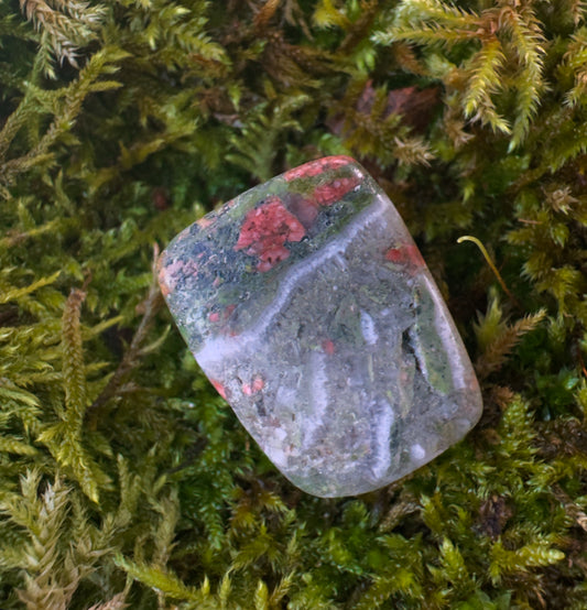 Unakite polished tumblestone