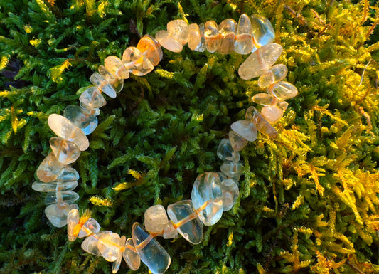 Citrine Stone Chip Bracelet