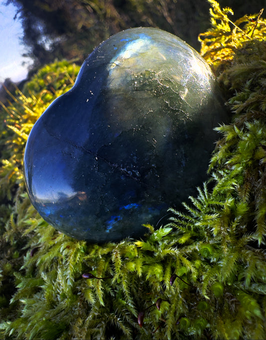 Labradorite Polished Heart