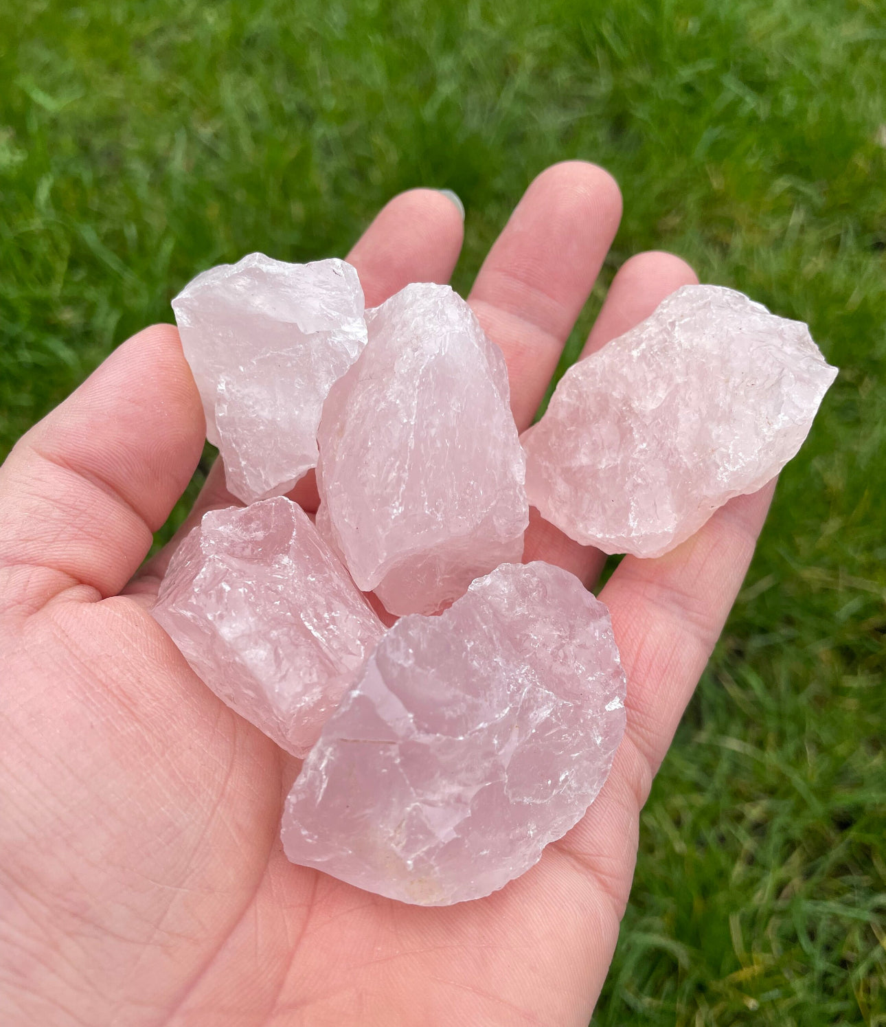 Pink rough Rose Quartz crystal promoting emotional healing