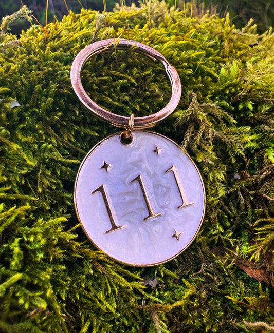 111 Angel Number Keyring