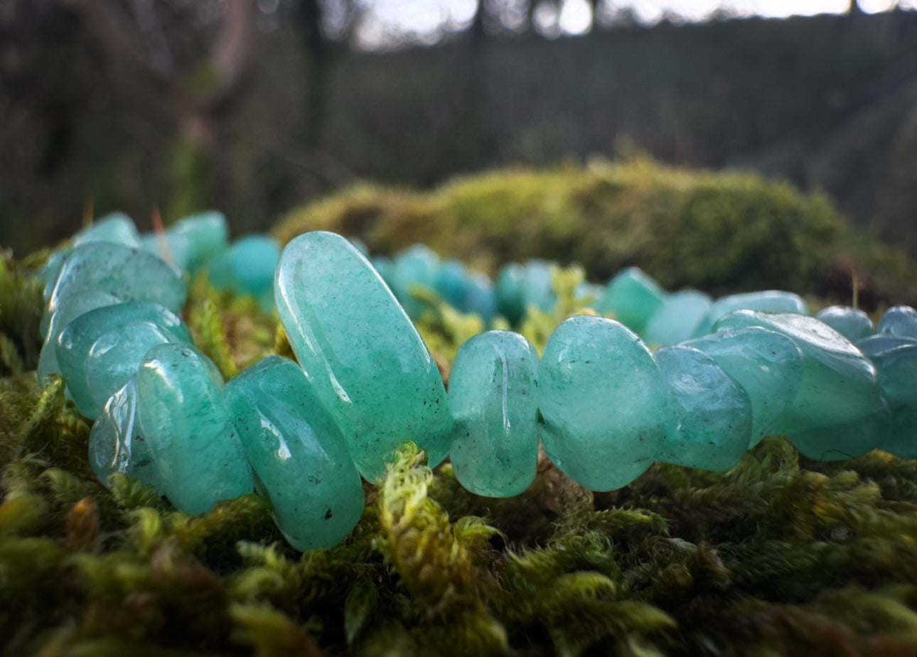 Green Aventurine Stone Chip Bracelet