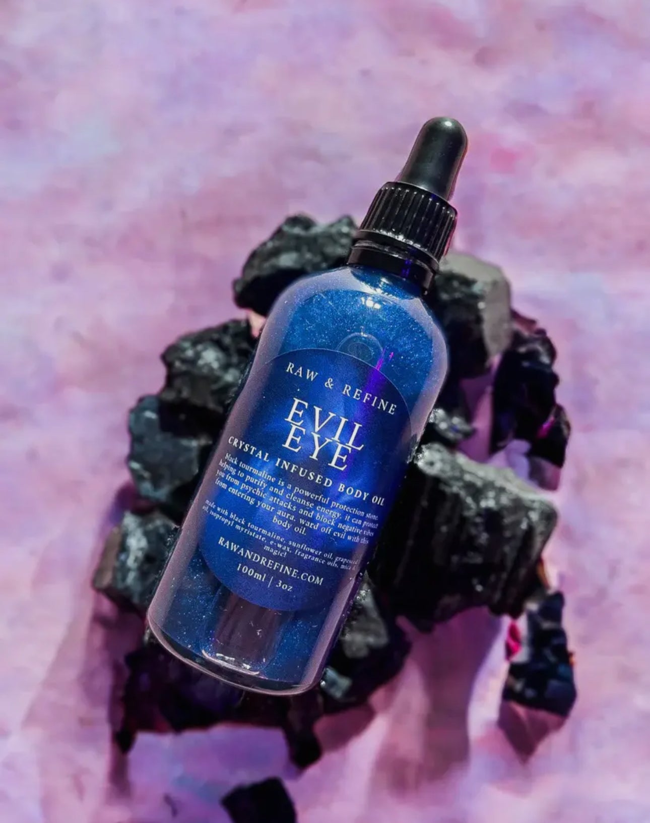 Evil Eye Crystal Infused Body Oil with Frankincense and Nag Champa