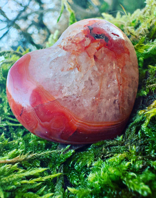 Carnelian Heart Carving