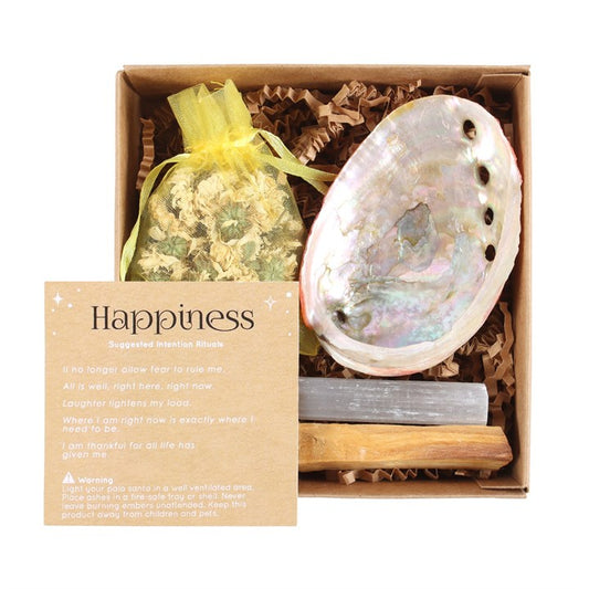 a combination of selenite, Palo Santo, and sunflowers and abalone shell  creates a powerful and uplifting energy, 